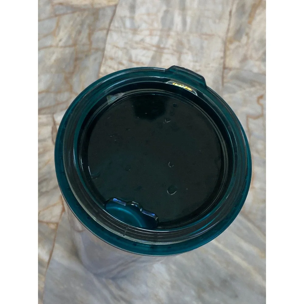 Starbucks 24oz Tropical Floral Gold Metallic Cold Cup Tumbler 011132611 Teal Lid